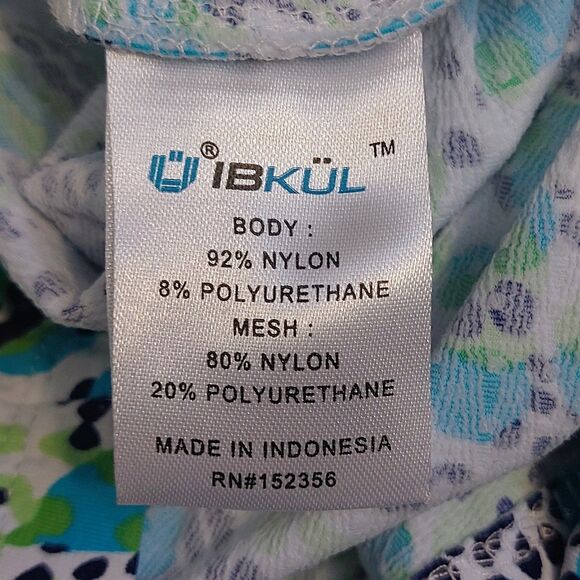 IBKUL 1/4 Zip Kamila Print Pullover Women's Medium Mesh Long Sleeves Mock Neck - Picture 6 of 9